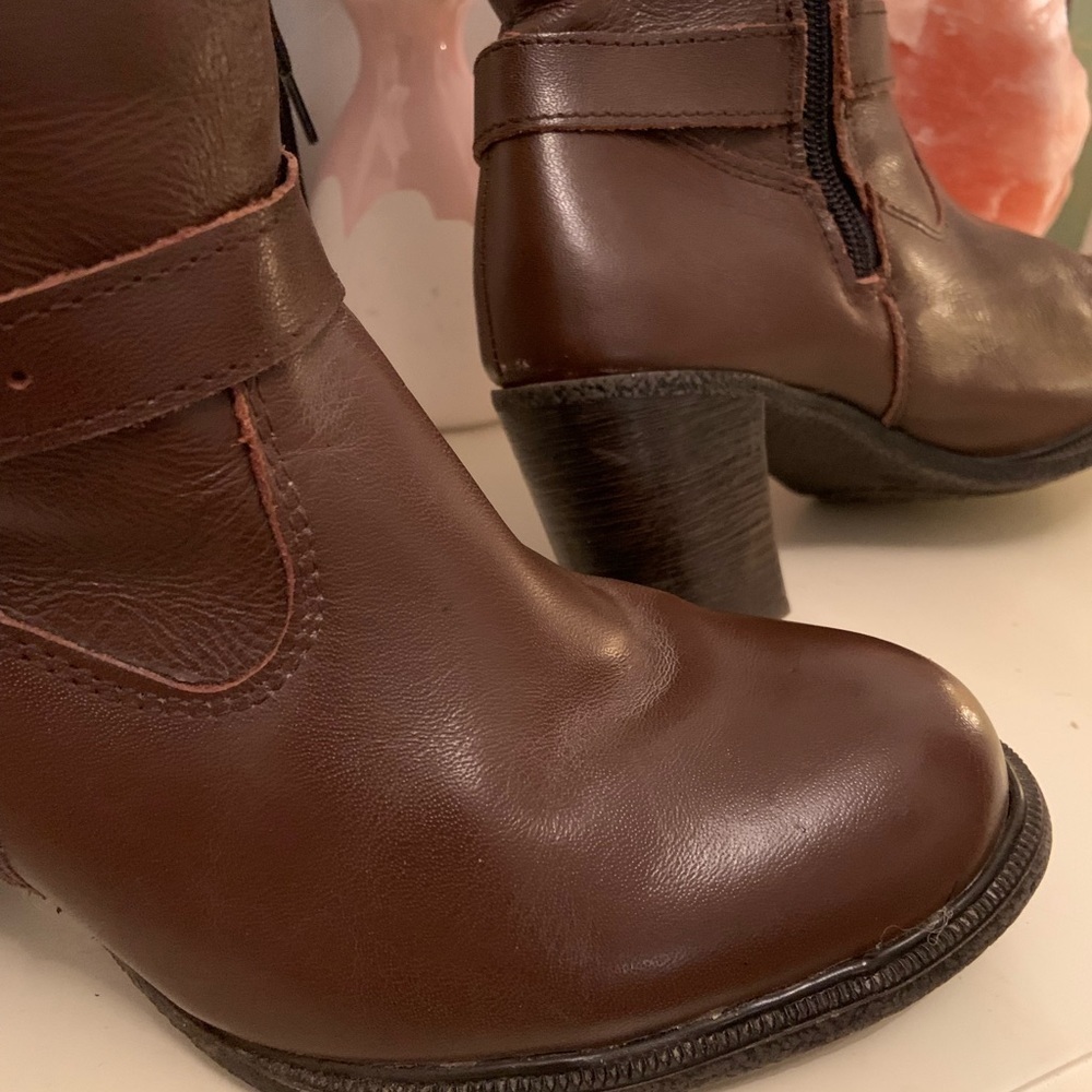 Martino tan leather lace boots size 8 - Picture 7 of 12